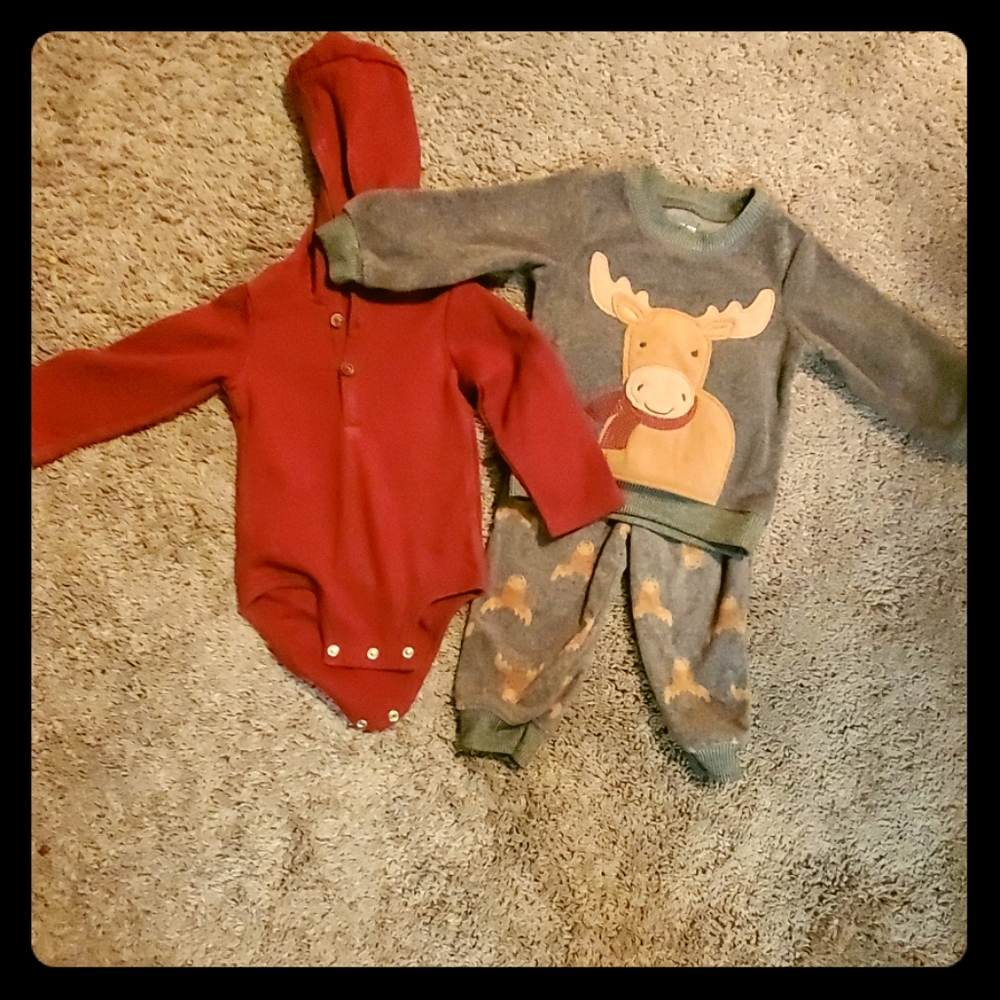 Reindeer baby sweatsuit